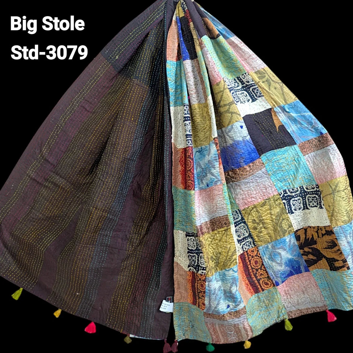Handmade Silk Stole- While style meets utility-Big Size-3079