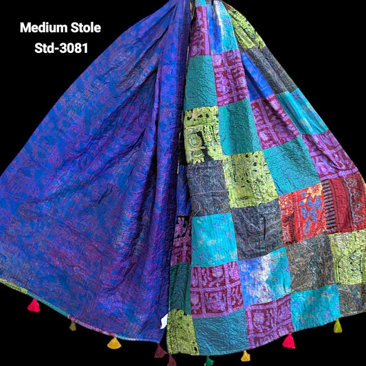 Handmade Silk Stole- While style meets utility- Medium Size-3081