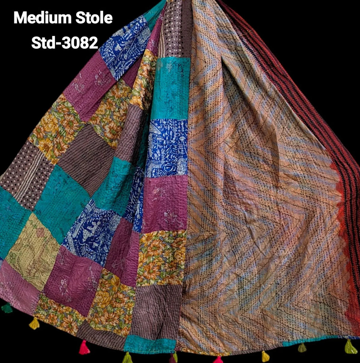Handmade Silk Stole- While style meets utility- Medium Size-3082