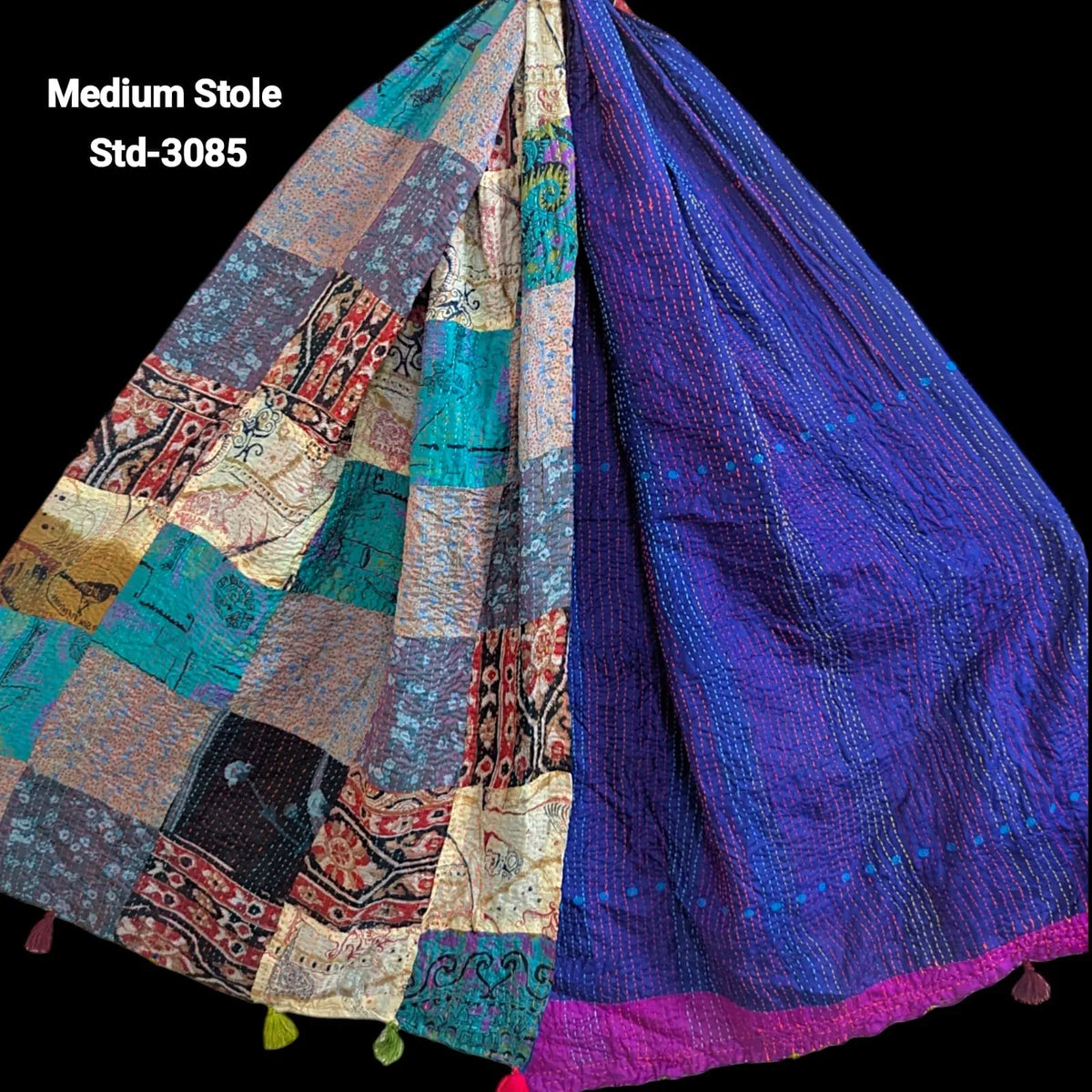 Handmade Silk Stole- While style meets utility- Medium Size-3085