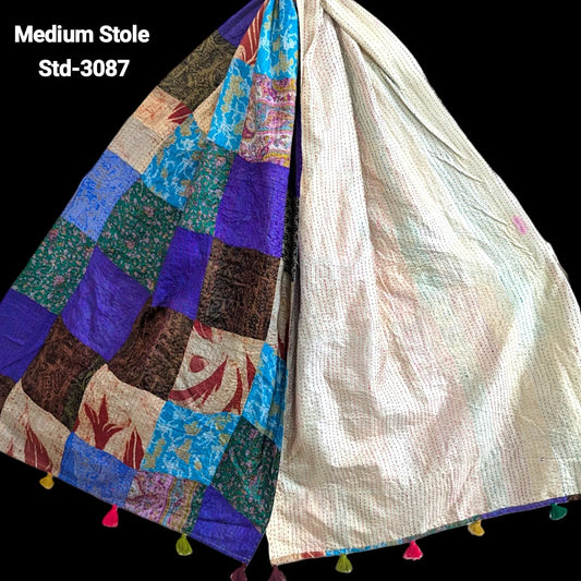 Handmade Silk Stole- While style meets utility- Medium Size-3087