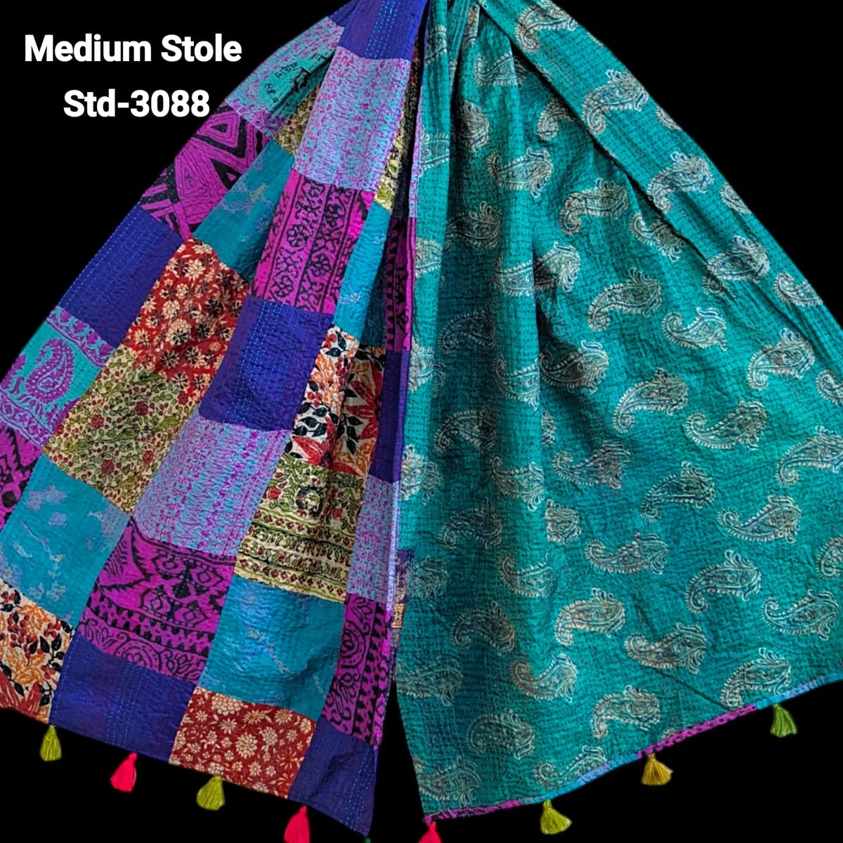 Handmade Silk Stole- While style meets utility- Medium Size-3088