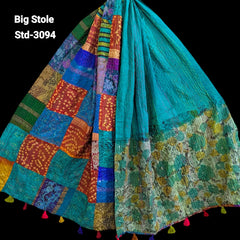 Handmade Silk Stole- While style meets utility-Big Size-3094