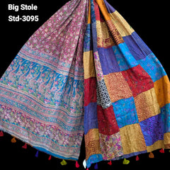 Handmade Silk Stole- While style meets utility-Big Size-3095