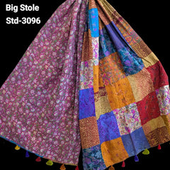 Handmade Silk Stole- While style meets utility-Big Size-3096