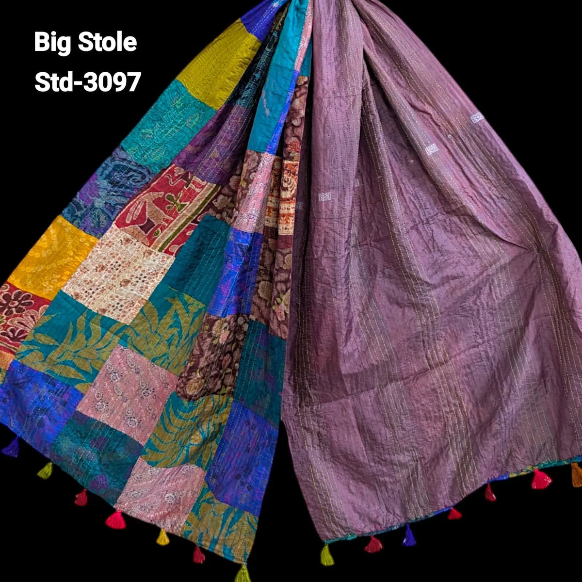 Handmade Silk Stole- While style meets utility-Big Size-3097