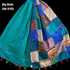 Handmade Silk Stole- While style meets utility-Big Size-3103