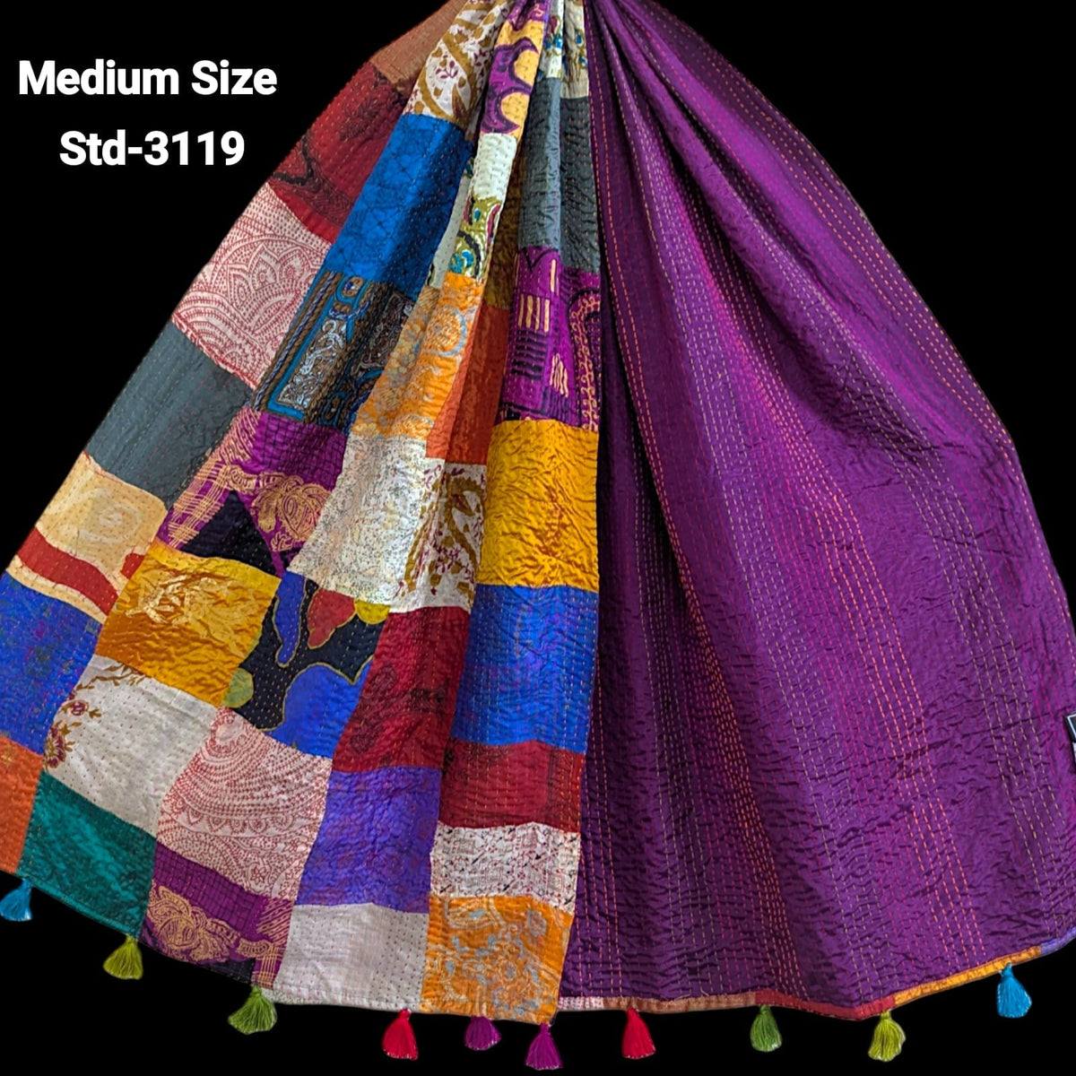 Handmade Silk Stole- While style meets utility- Medium Size-3119