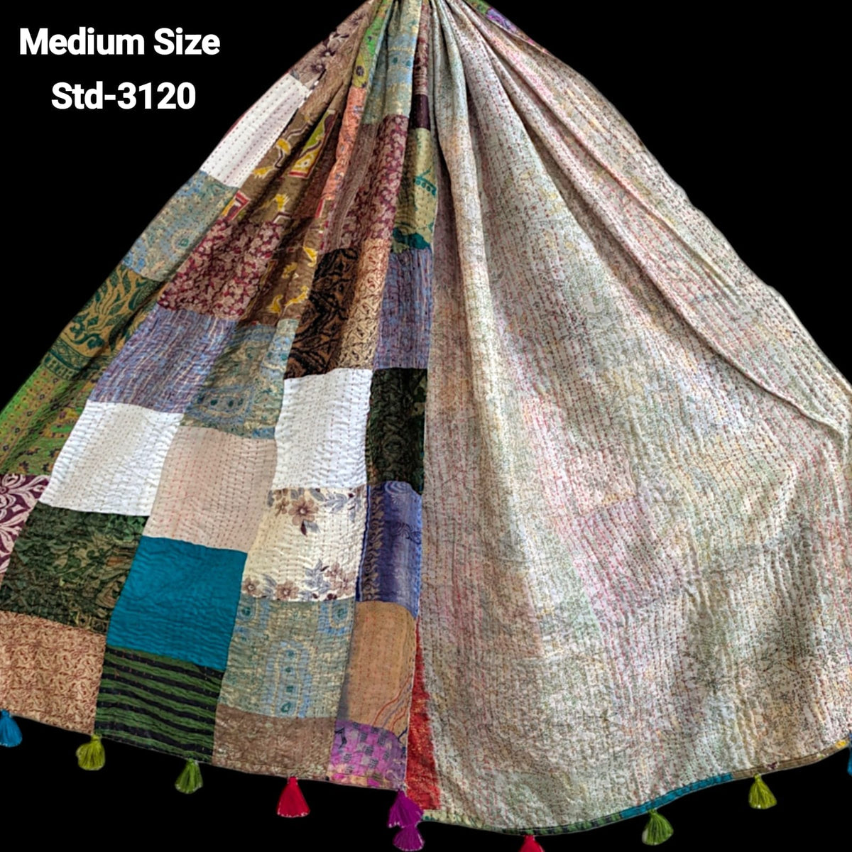 Handmade Silk Stole- While style meets utility- Medium Size-3120