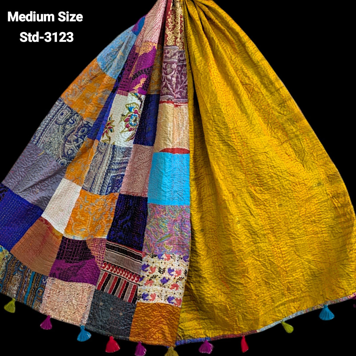 Handmade Silk Stole- While style meets utility- Medium Size-3123