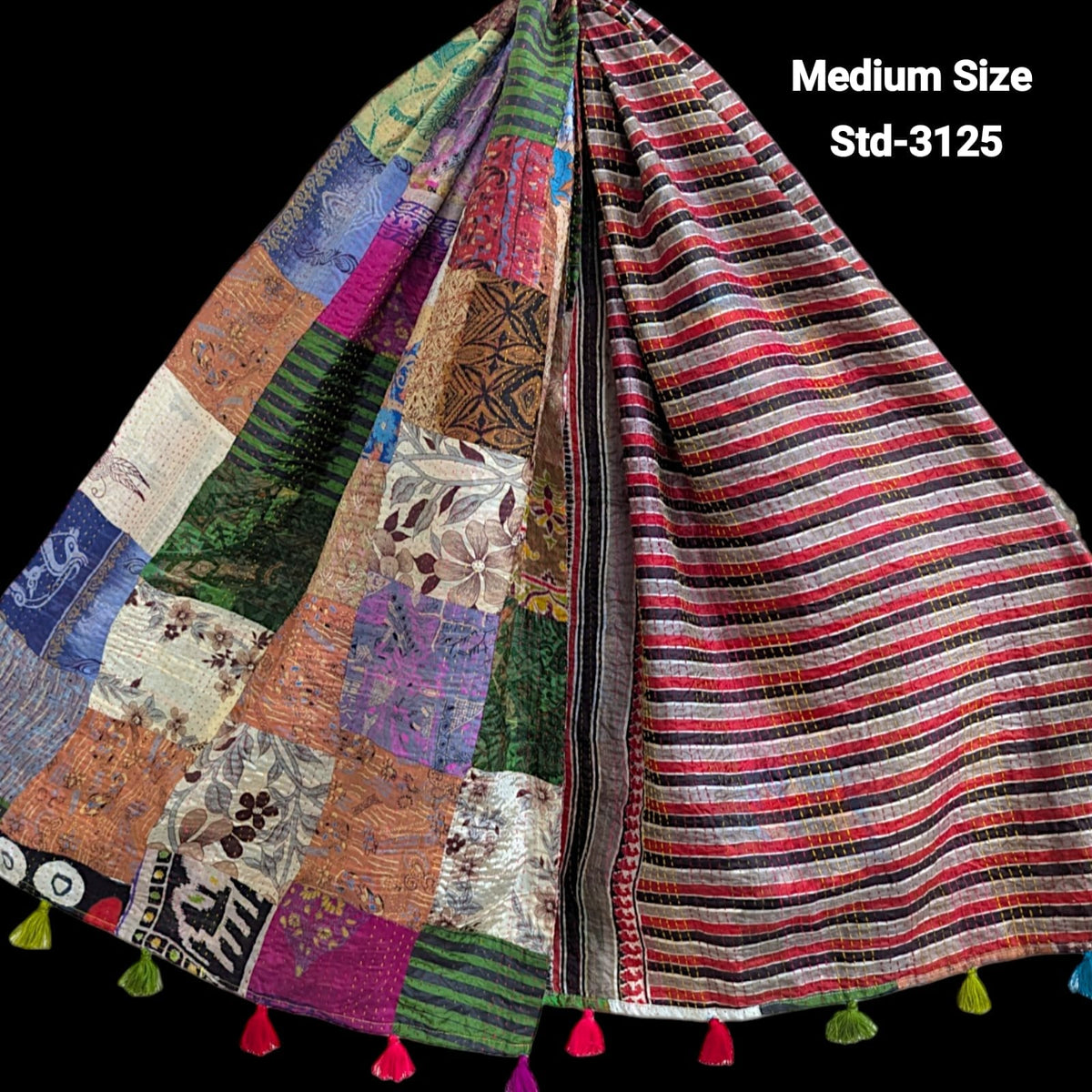 Handmade Silk Stole- While style meets utility- Medium Size-3125