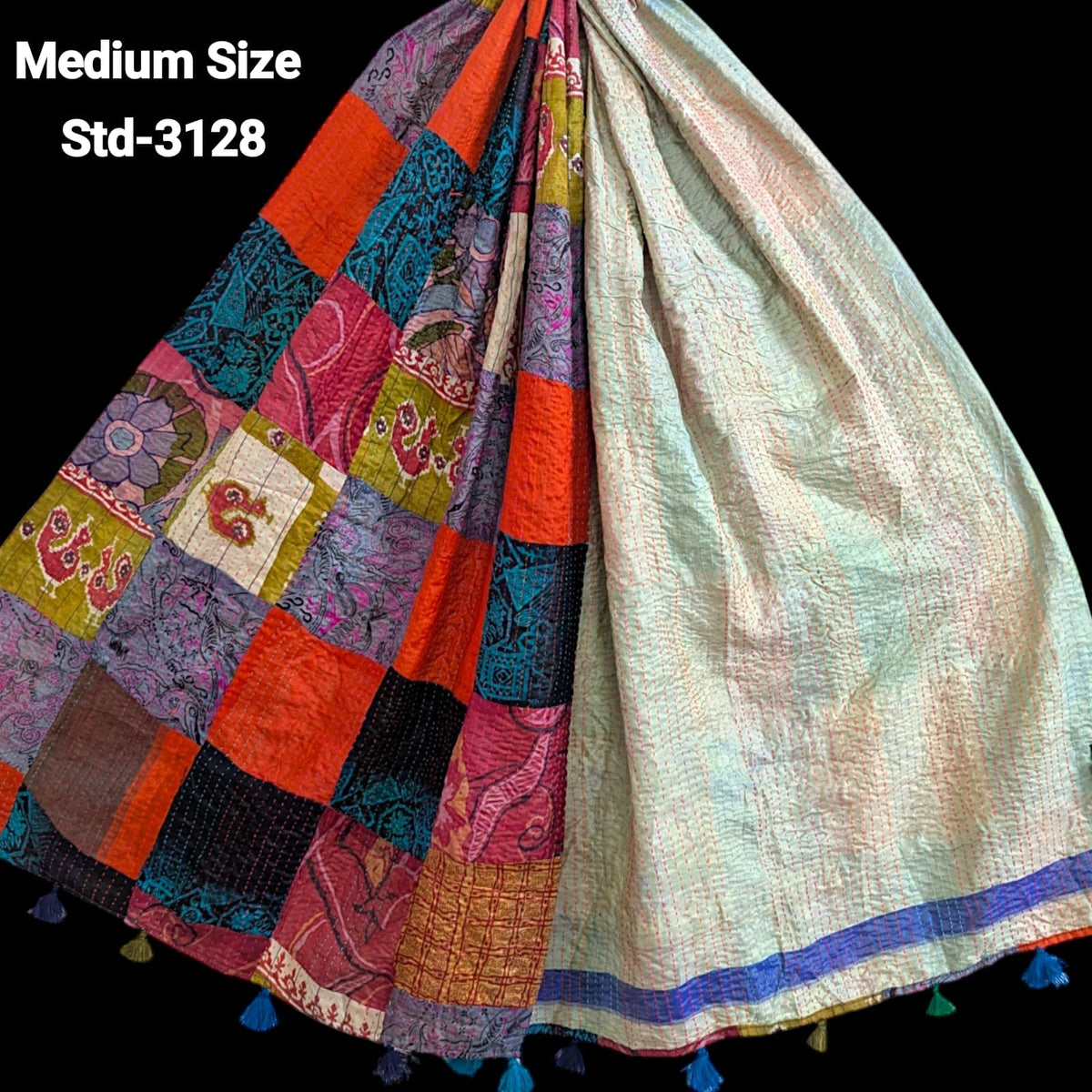 Handmade Silk Stole- While style meets utility- Medium Size-3128