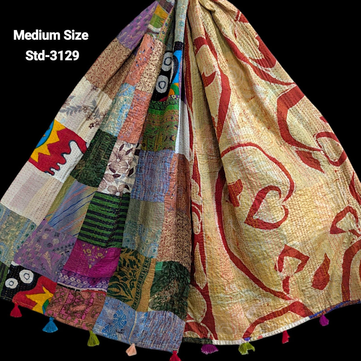 Handmade Silk Stole- While style meets utility- Medium Size-3129