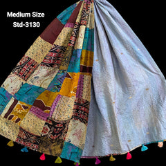 Handmade Silk Stole- While style meets utility- Medium Size-3130