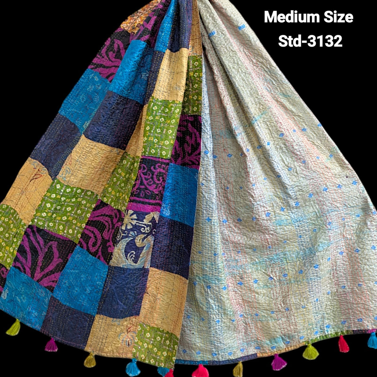 Handmade Silk Stole- While style meets utility- Medium Size-3132