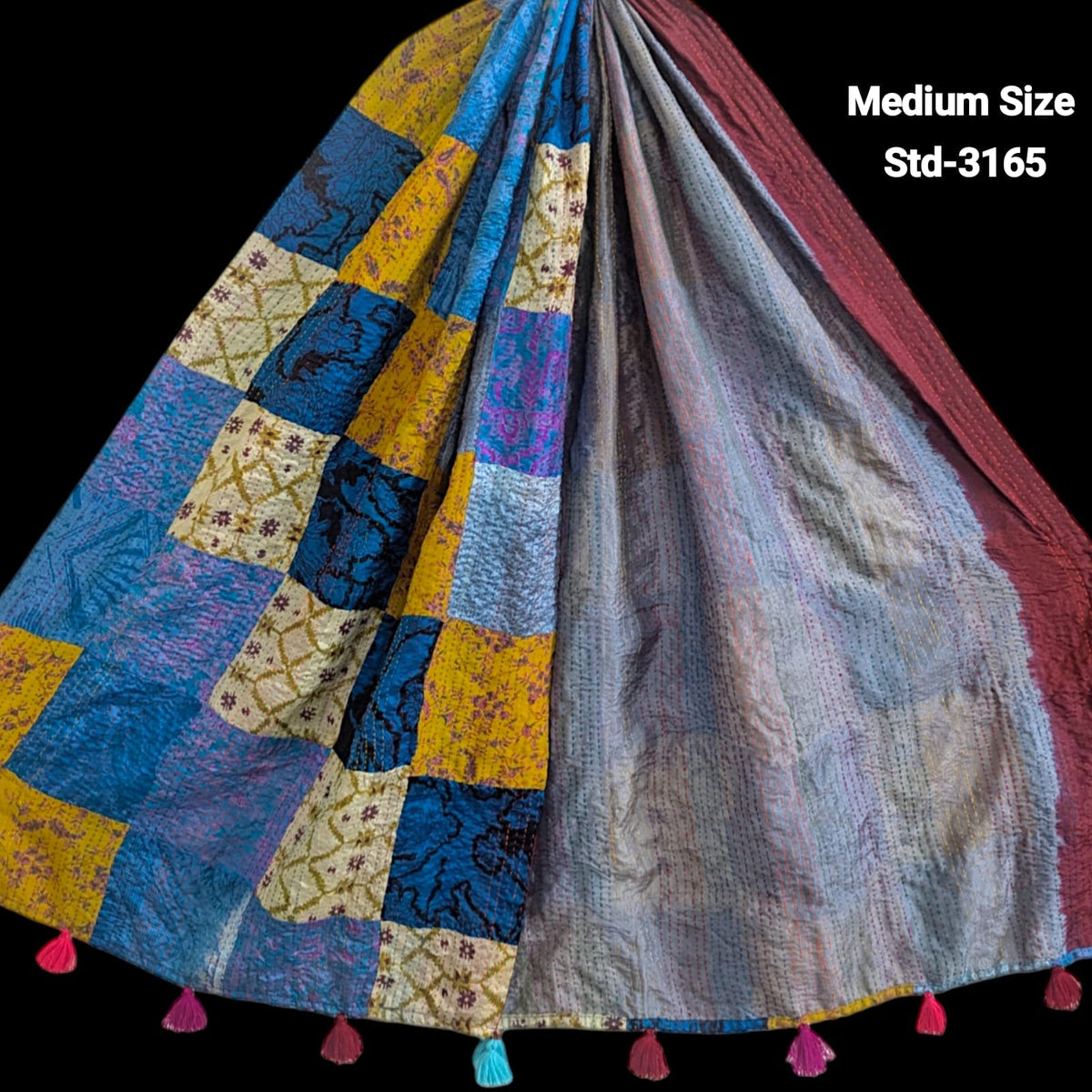 Handmade Silk Stole- While style meets utility- Medium Size-3165