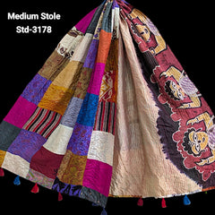 Handmade Silk Stole- While style meets utility- Medium Size-3178
