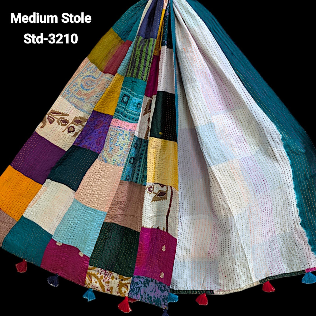 Handmade Silk Stole- While style meets utility- Medium Size-3210