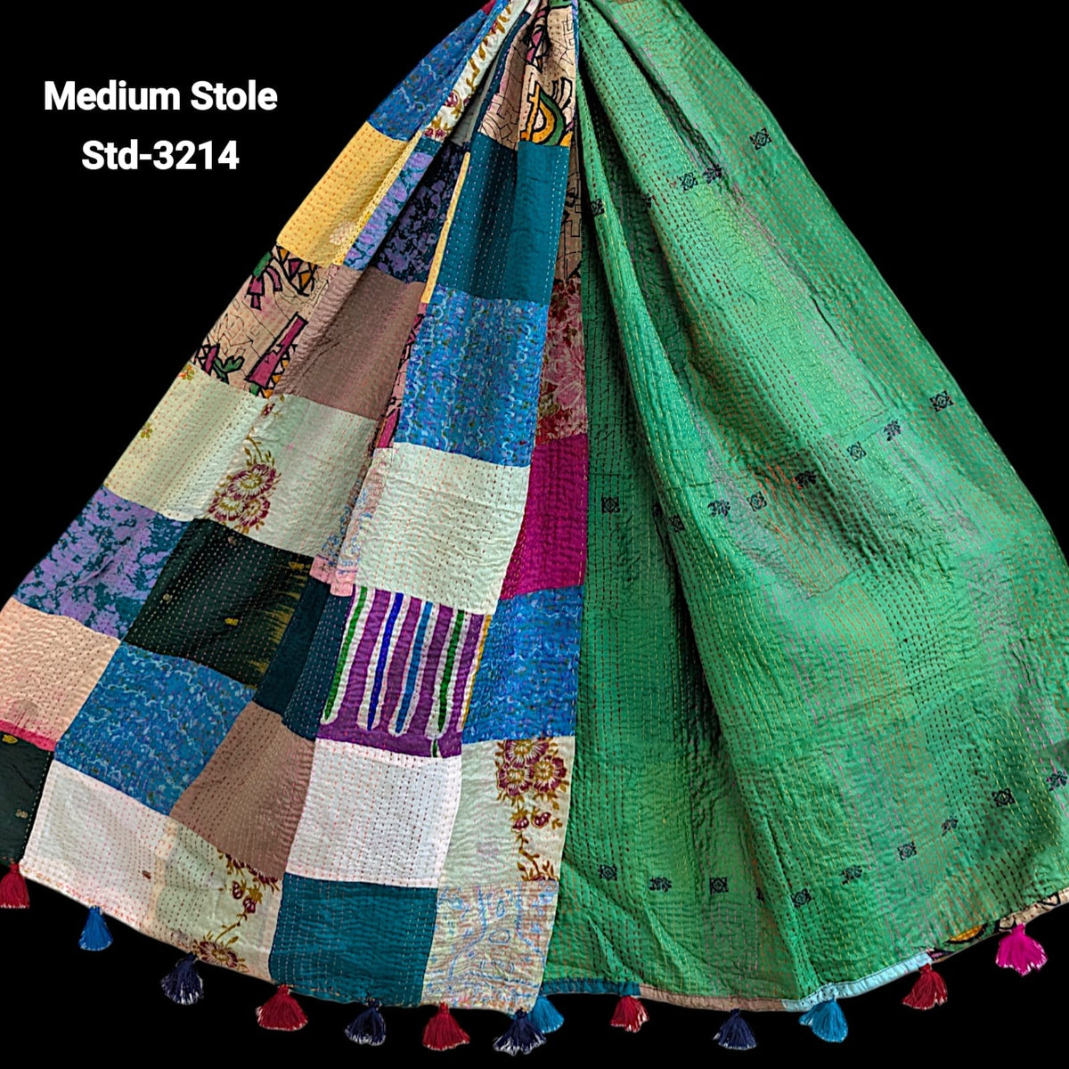 Handmade Silk Stole- While style meets utility- Medium Size-3214