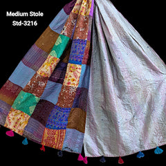 Handmade Silk Stole- While style meets utility- Medium Size-3216