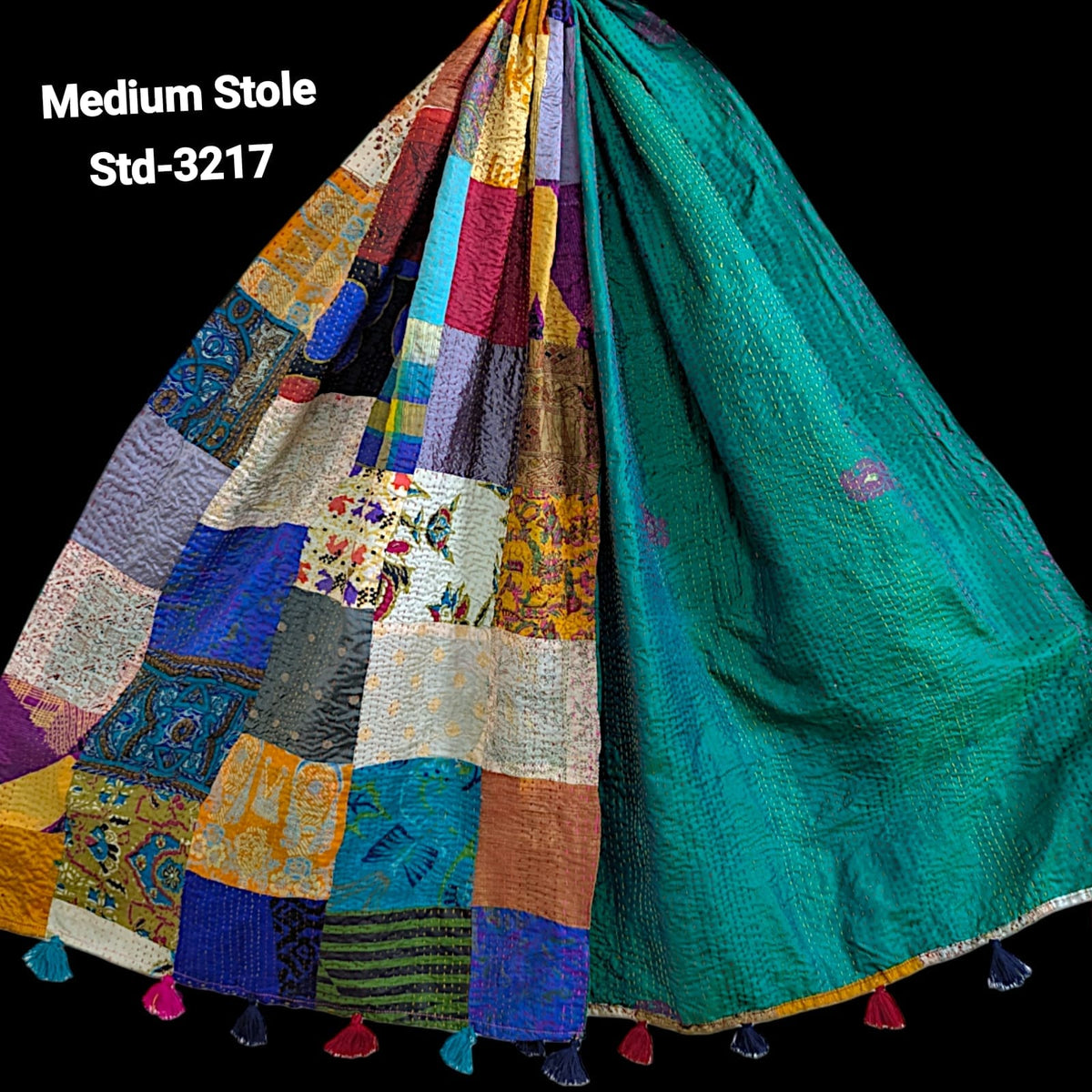 Handmade Silk Stole- While style meets utility- Medium Size-3217