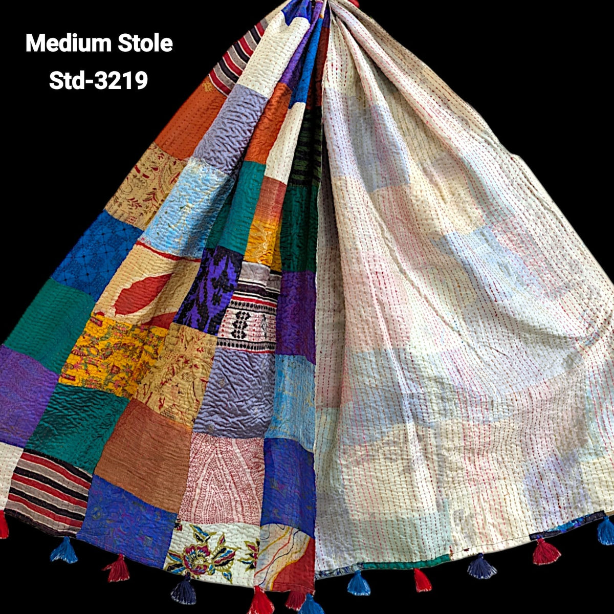 Handmade Silk Stole- While style meets utility- Medium Size-3219