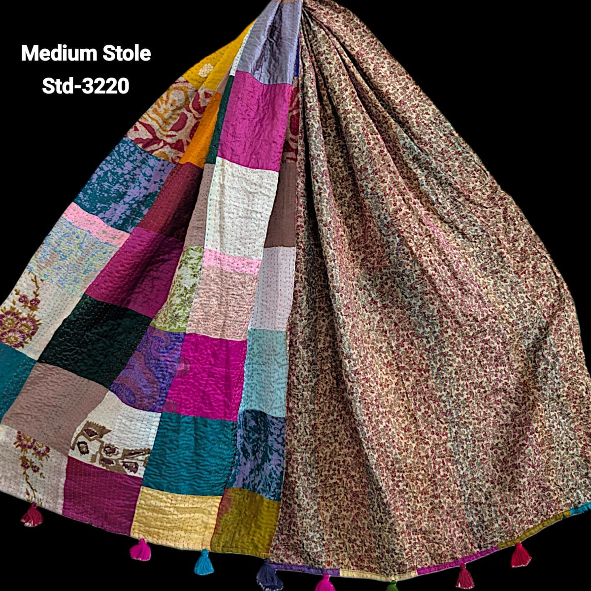 Handmade Silk Stole- While style meets utility- Medium Size-3220
