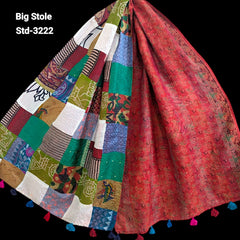 Handmade Silk Stole- While style meets utility-Big Size-3222