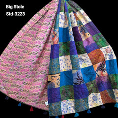 Handmade Silk Stole- While style meets utility-Big Size-3223