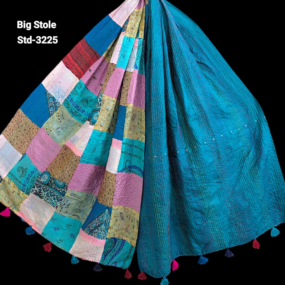 Handmade Silk Stole- While style meets utility-Big Size-3225