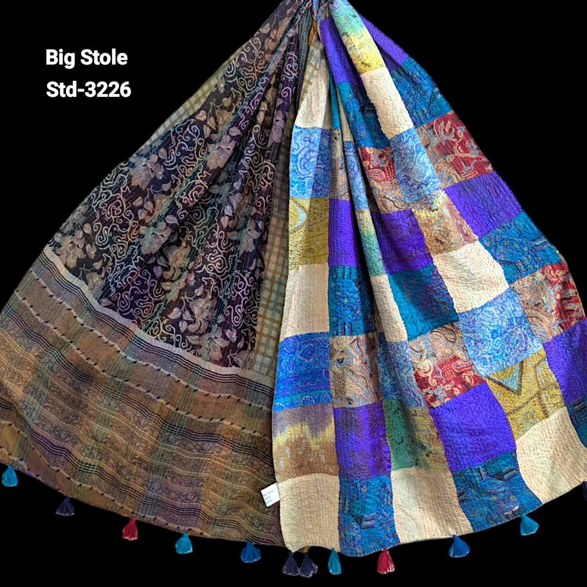 Handmade Silk Stole- While style meets utility-Big Size-3226
