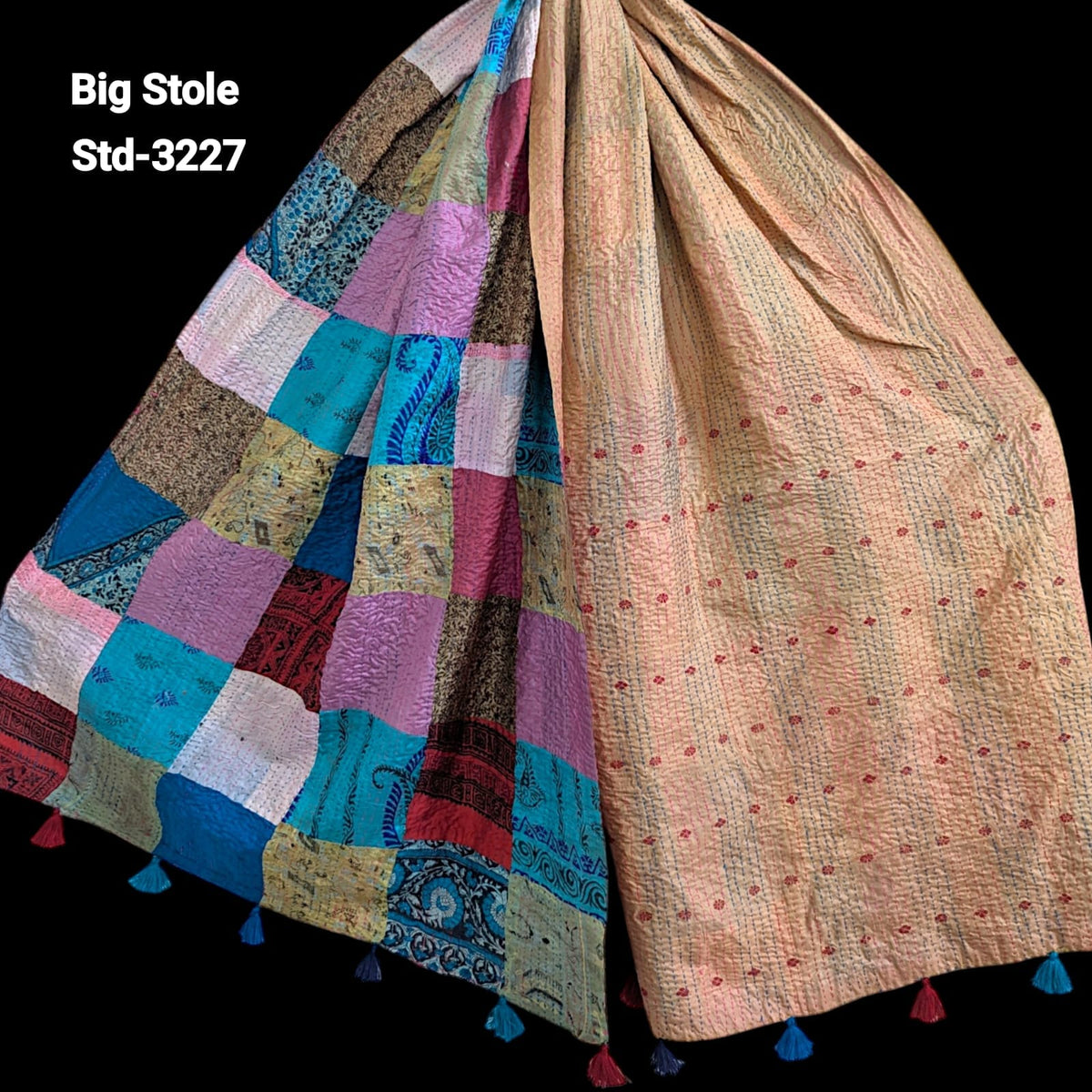 Handmade Silk Stole- While style meets utility-Big Size-3227