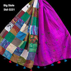 Handmade Silk Stole- While style meets utility-Big Size-3231