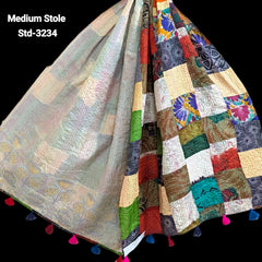 Handmade Silk Stole- While style meets utility-Big Size-3234