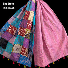 Handmade Silk Stole- While style meets utility-Big Size-3244