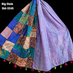 Handmade Silk Stole- While style meets utility-Big Size-3245