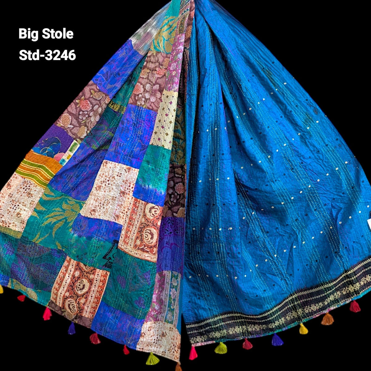 Handmade Silk Stole- While style meets utility-Big Size-3246