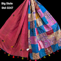 Handmade Silk Stole- While style meets utility-Big Size-3247