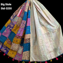 Handmade Silk Stole- While style meets utility-Big Size-3250