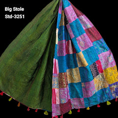 Handmade Silk Stole- While style meets utility-Big Size-3251
