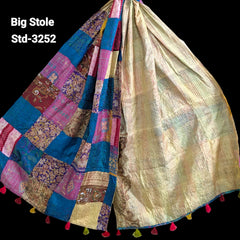 Handmade Silk Stole- While style meets utility-Big Size-3252