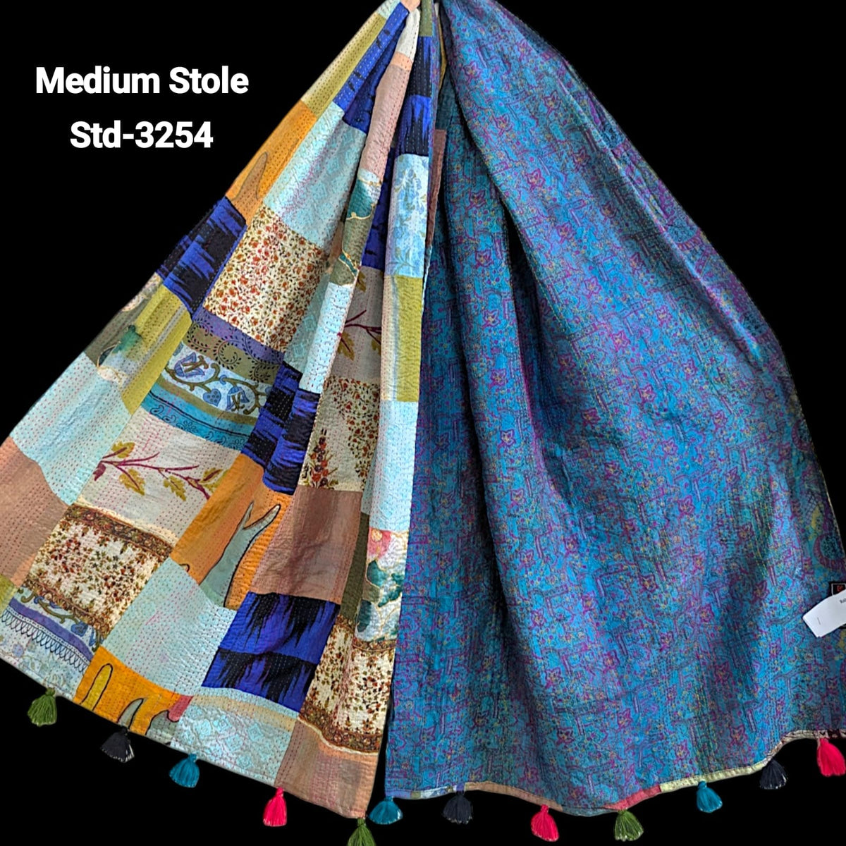 Handmade Silk Stole- While style meets utility- Medium Size-3254