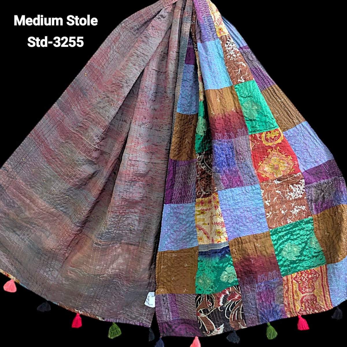Handmade Silk Stole- While style meets utility- Medium Size-3255