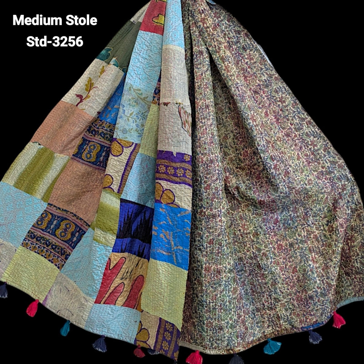 Handmade Silk Stole- While style meets utility- Medium Size-3256