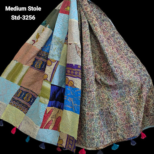 Handmade Silk Stole- While style meets utility- Medium Size-3256