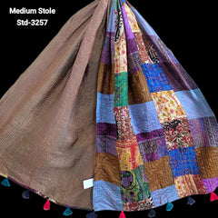 Handmade Silk Stole- While style meets utility- Medium Size-3257