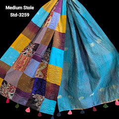 Handmade Silk Stole- While style meets utility- Medium Size-3259