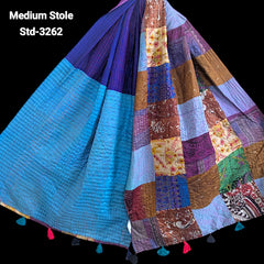 Handmade Silk Stole- While style meets utility- Medium Size-3262