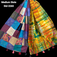 Handmade Silk Stole- While style meets utility- Medium Size-3265