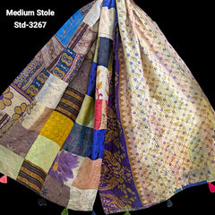 Handmade Silk Stole- While style meets utility- Medium Size-3267
